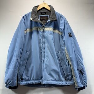 RARE VINTAGE ABERCROMBIE & FITCH NYLON PARKA MEN'S JACKET COAT BLUE SIZE S